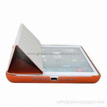 Leather case for iPad Mini 2, stick leather both inside and outside, simple and fashionable